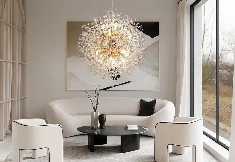 flush crystal chandelier